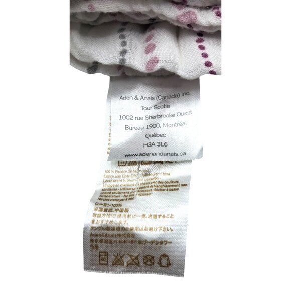 Aden + Anais 2 Swaddle Blankets Viscose From Bamboo Pink Gray White 46x44 - Picture 2 of 6